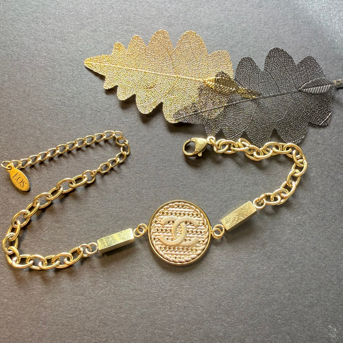 Cadena forzada en pulsera artesanal EOS UPCYCLING