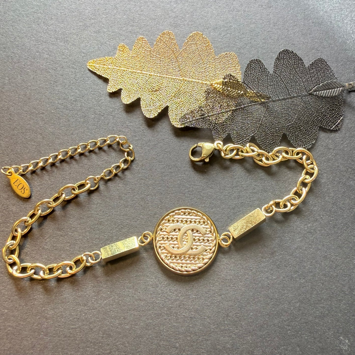 Cadena forzada en pulsera artesanal EOS UPCYCLING