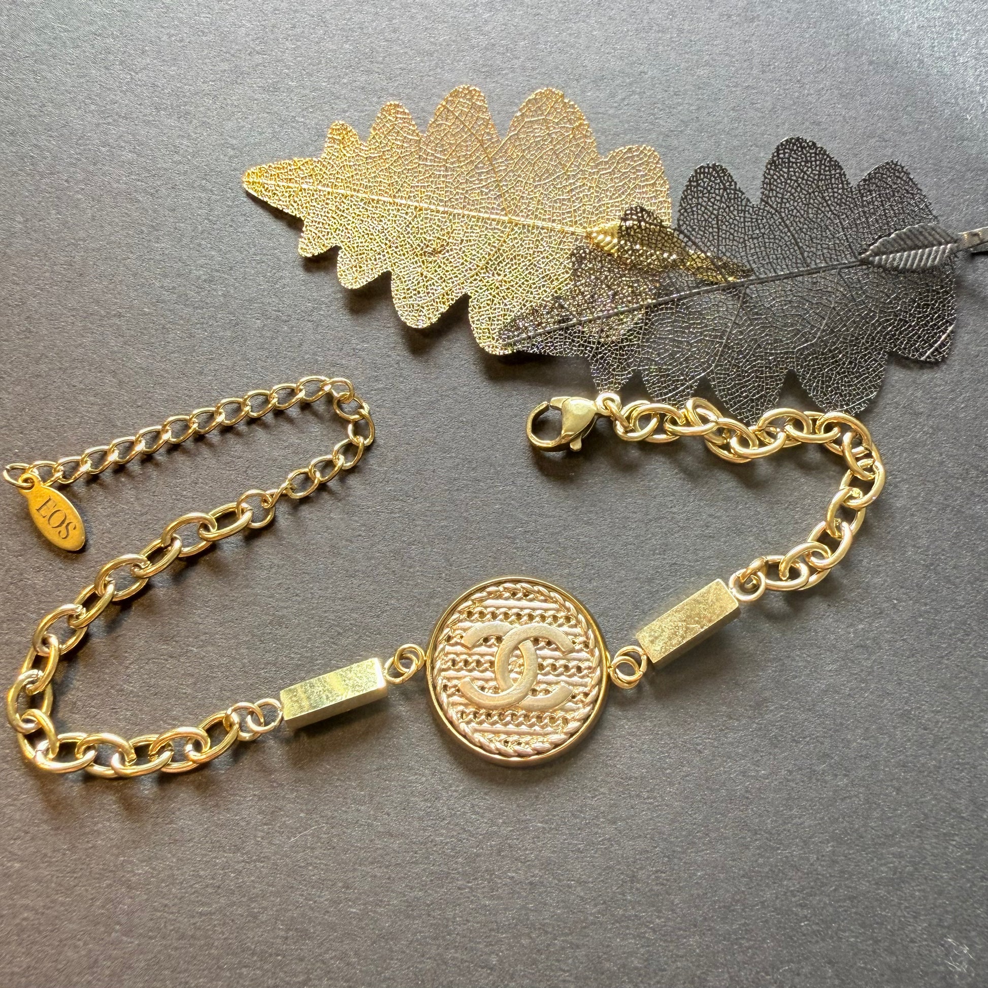 Cadena forzada en pulsera artesanal EOS UPCYCLING