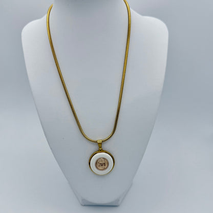  Cadena de serpiente, con diseño elegante y fluido,  en collar artesanal PASIFAE