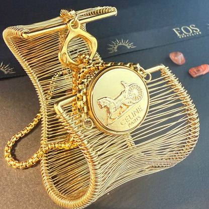 Joya artesanal EOS UPCYCLING con botón CELINE recuperado